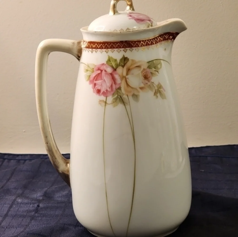 Bavaria LDBC China Tea Pot Pink‎ Roses Gold Gilt